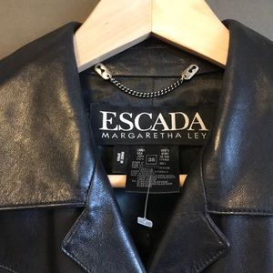 Escada by Margaretha Ley Leather Jacket NWOT